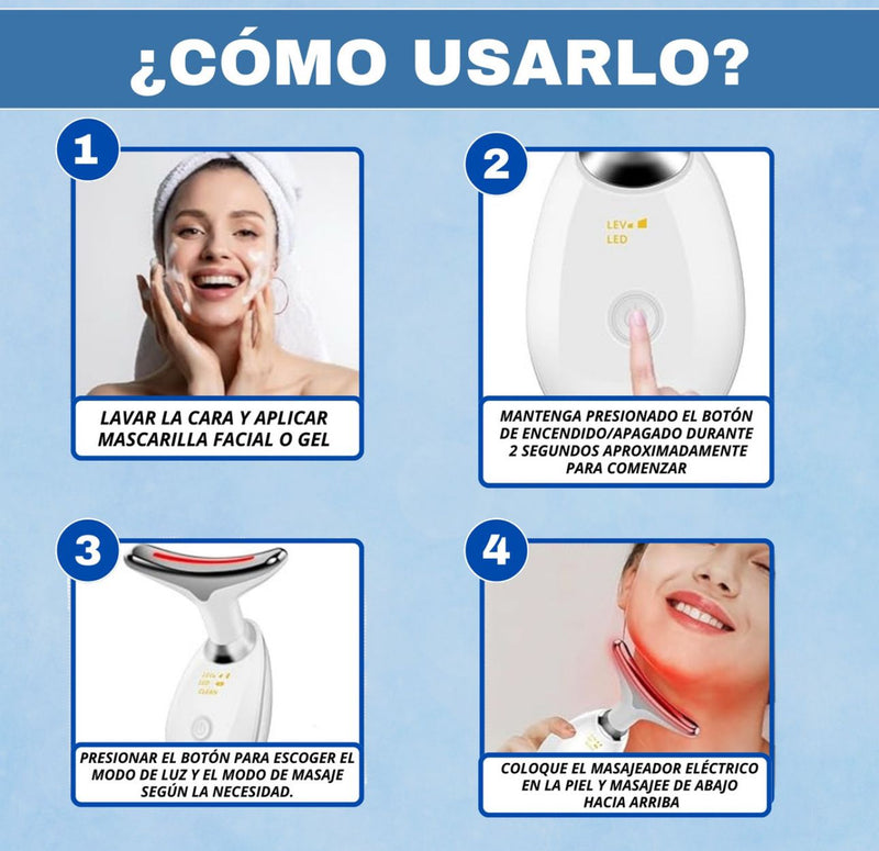 💖 ¡Transforma tu piel desde la primera aplicación con el Masajeador Facial Antiarrugas! 💖