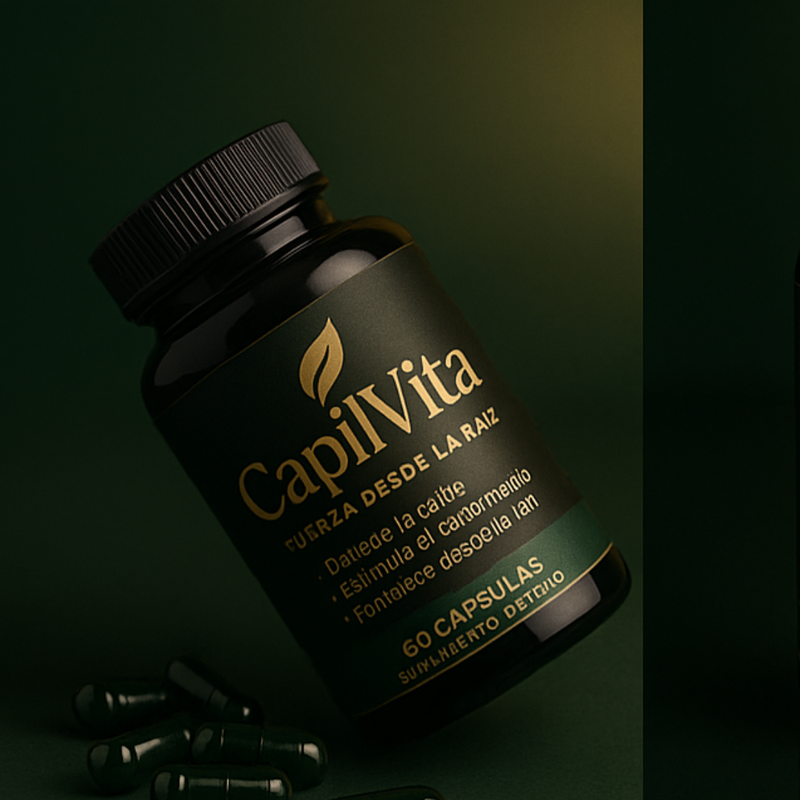 CapilVita – Suplemento Anticaída Capilar Natural | Fortalece y Estimula el Crecimiento del Cabello (30 cápsulas)